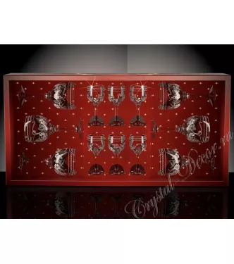 Набор с фужерами Бистро рисунок Бабочки Из 12 Предметов