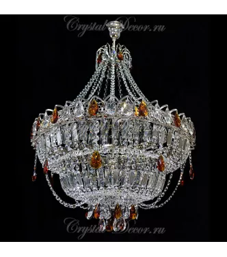 Люстра хрустальная Водопад Плюс "Серьги" (Журавль) чайная